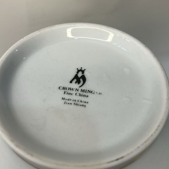 Crown Ming Fine China Jian Shiang Tea Coffee Pot Lid Rose Floral Gold 8 In Tall - Picture 6 of 11